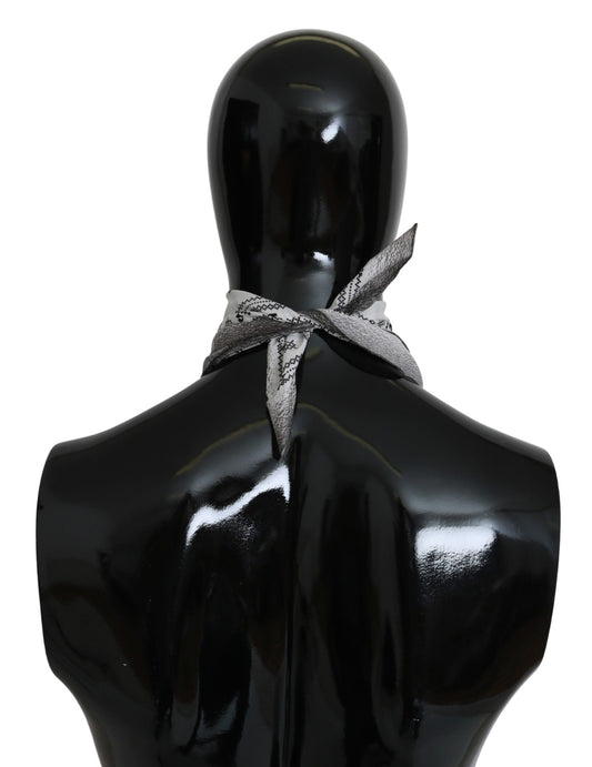 Costume National White Printed Bandana Cotton Scarf