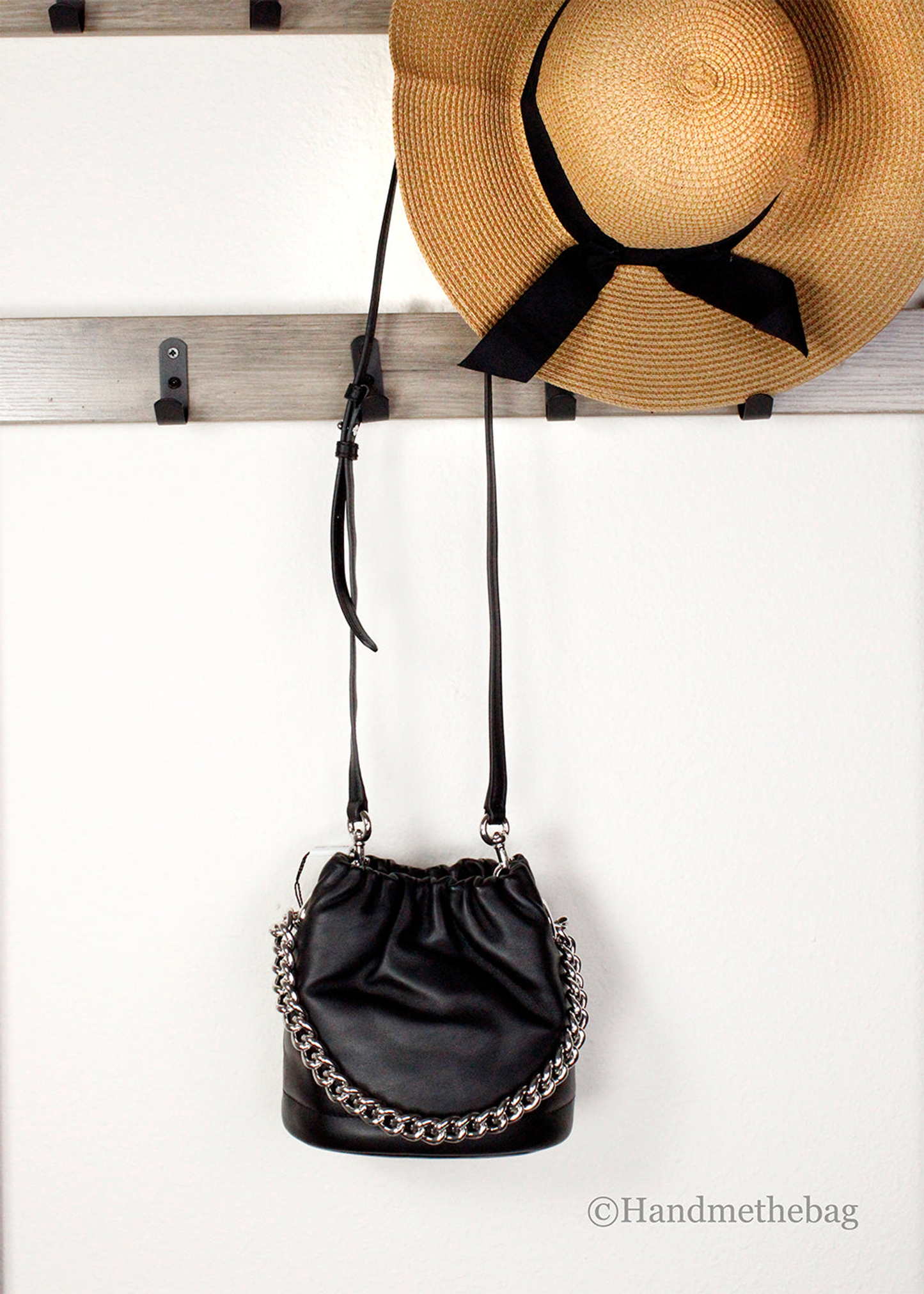 Marc Jacobs Soft Small Black Shoulder Crossbody Bucket Bag