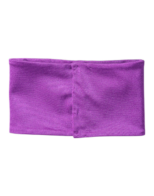 Dolce & Gabbana Purple Nylon Stretch Women Neck Warmer Scarf