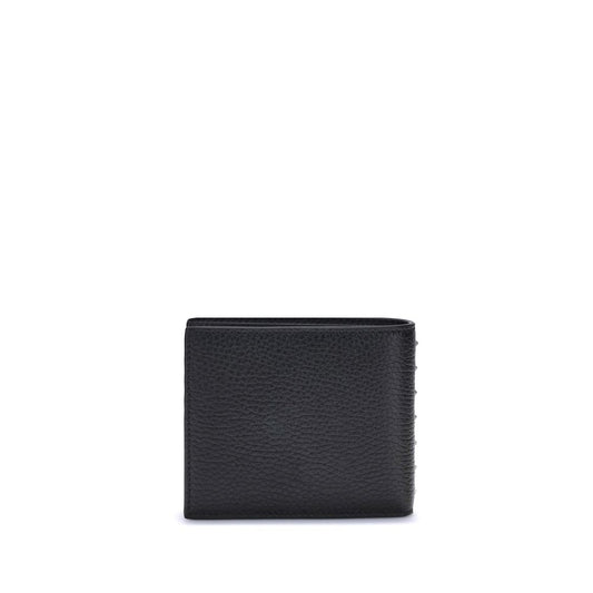 Valentino Garavani Black Calf Leather Bos Taurus Wallet