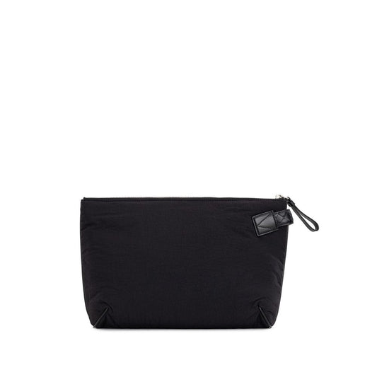 Bottega Veneta Black Nylon Clutch Bag