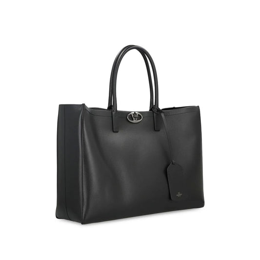 Valentino Garavani Black Calfskin Tote Bag