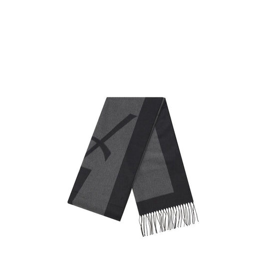 Saint Laurent Gray Silk Scarf