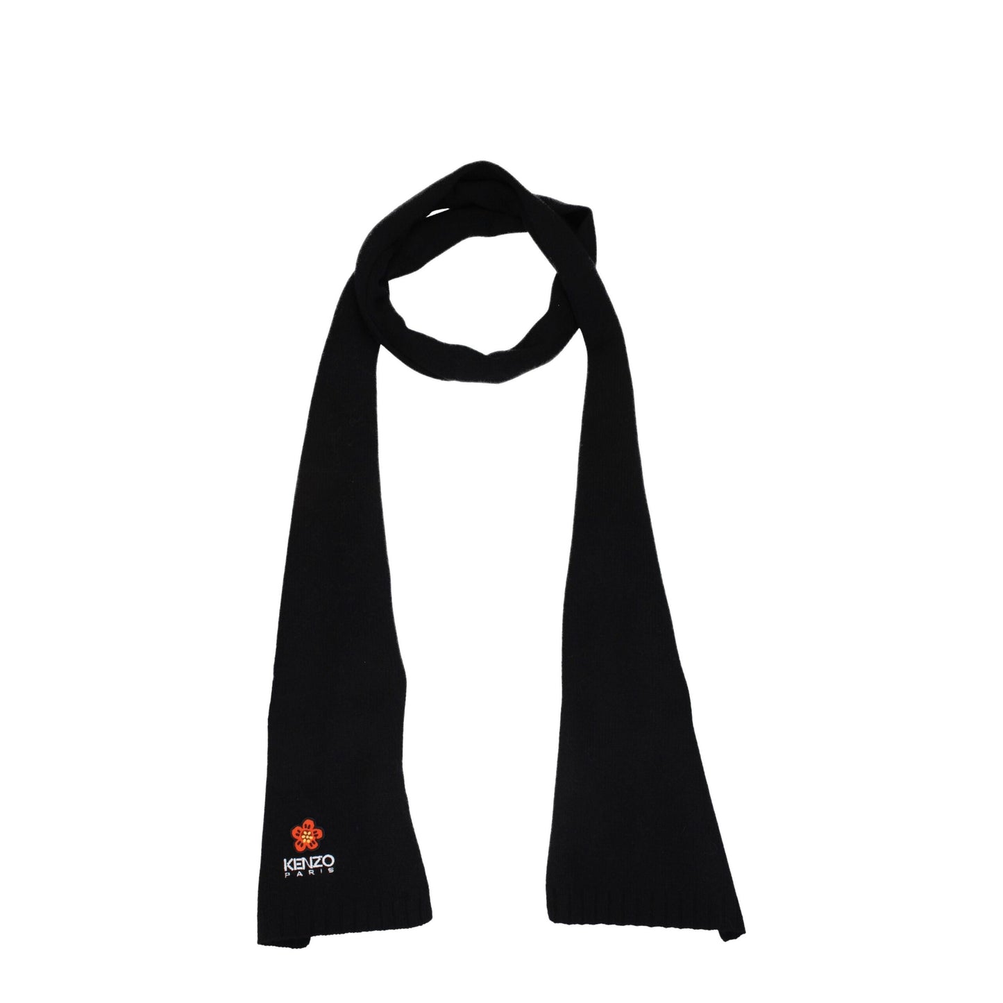 Kenzo Black Wool Scarf