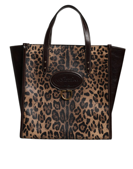 Dolce & Gabbana Multicolor Leopard Shopping Tote Shoulder WomenBorse Bag