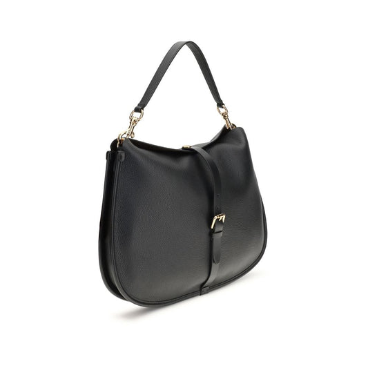 Etro Black Calf Leather Bos Taurus Shoulder Bag