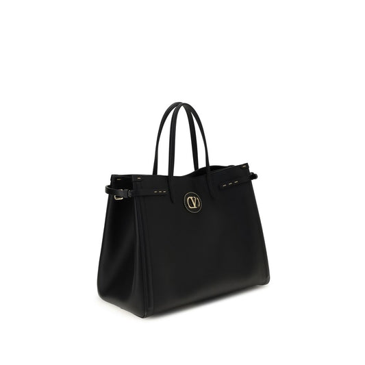 Valentino Garavani Black Calf Leather Bos Taurus Handbag