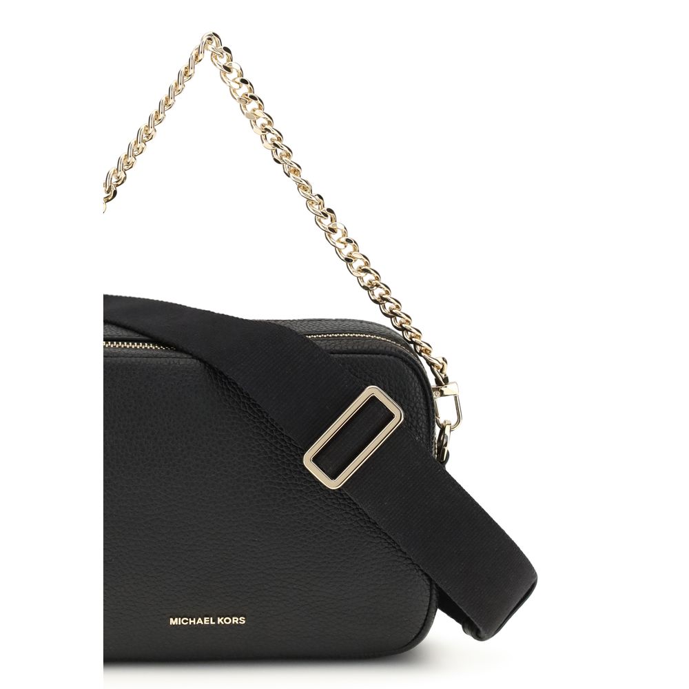 Michael Kors Black Calf Leather Bos Taurus Shoulder Bag