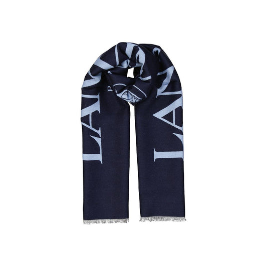 Lanvin Blue Silk Scarf