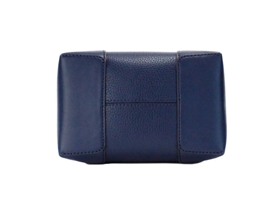 Michael Kors Mercer Small Navy Leather Bucket Crossbody Bag