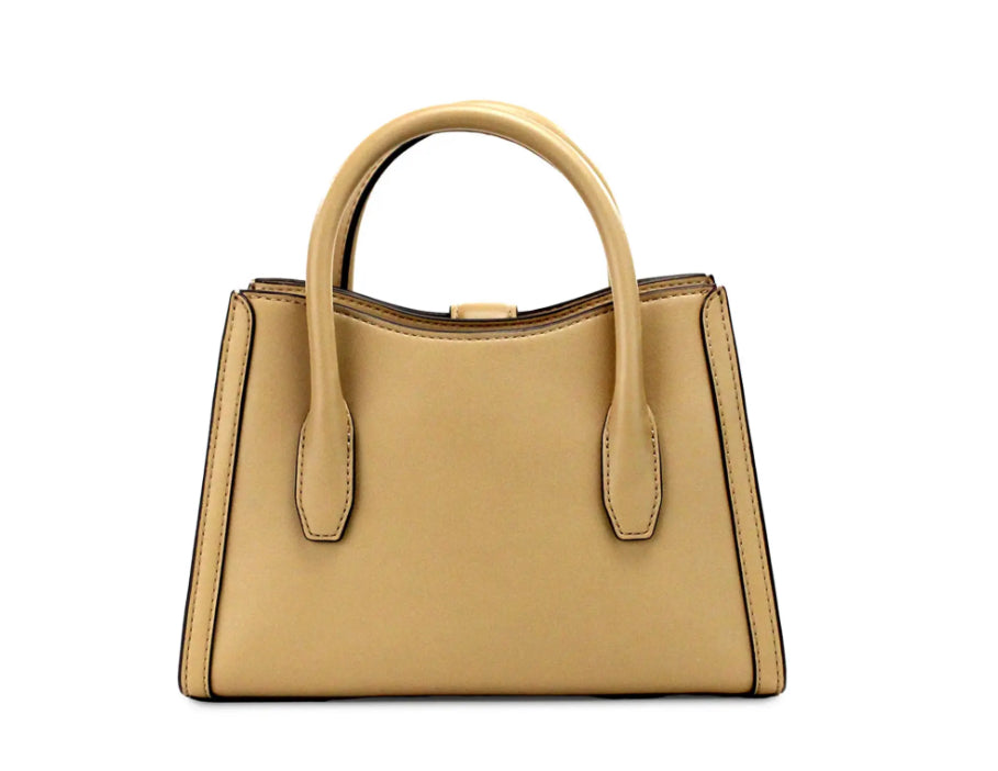 Michael Kors Gabby Small Camel Satchel Crossbody Bag