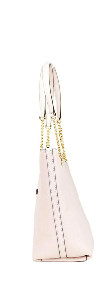 Michael Kors Jet Set Medium Powder Blush Zip Chain Tote