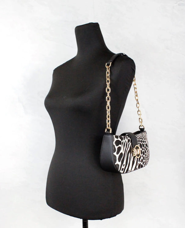 Michael Kors Carmen Small Haircalf Pouchette Shoulder Bag