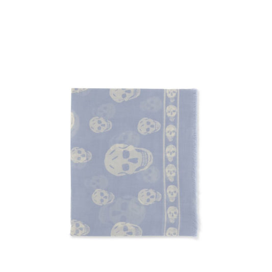 Alexander McQueen Light Blue Modal Scarf