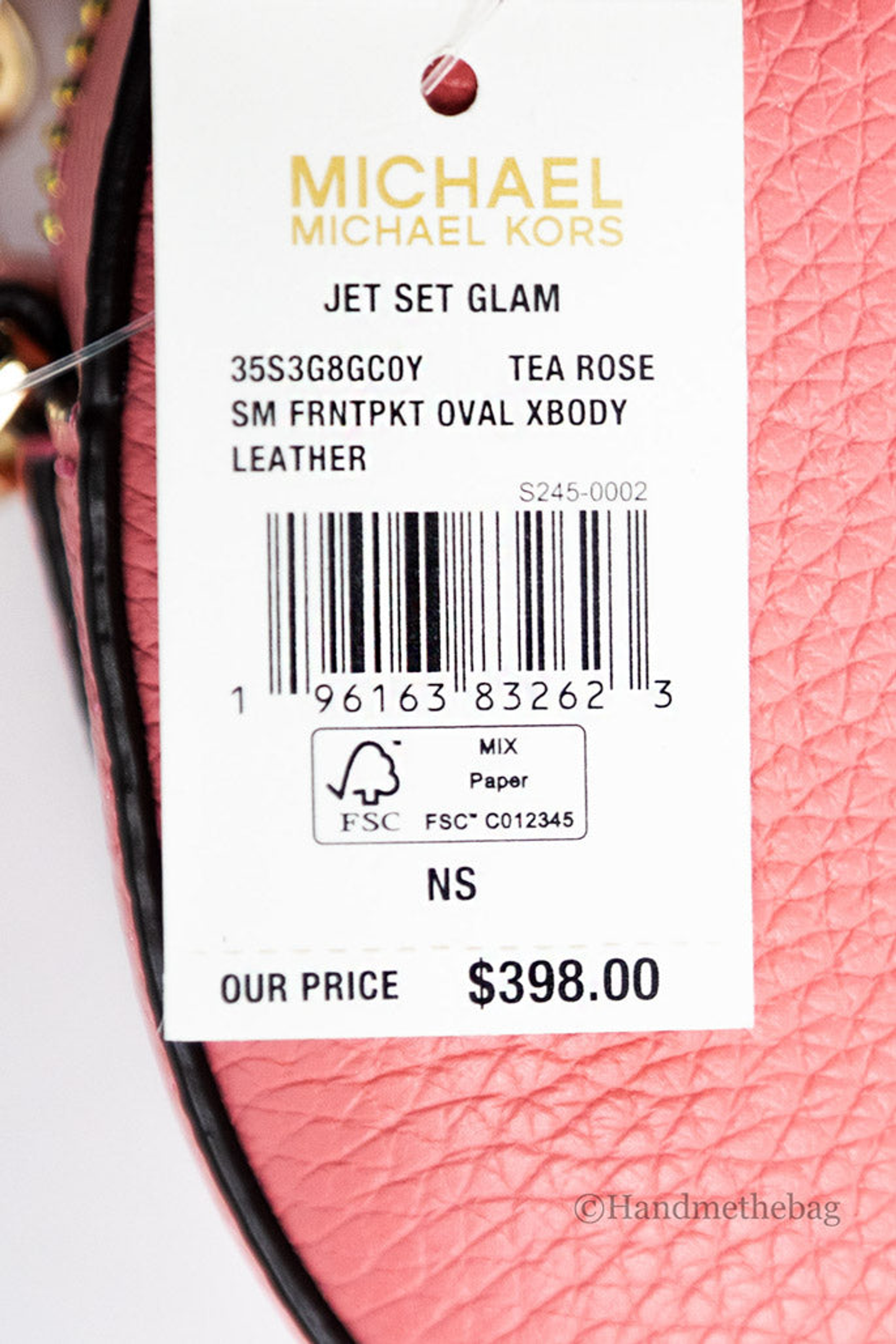 Michael Kors Jet Set Glam Oval Crossbody Bag