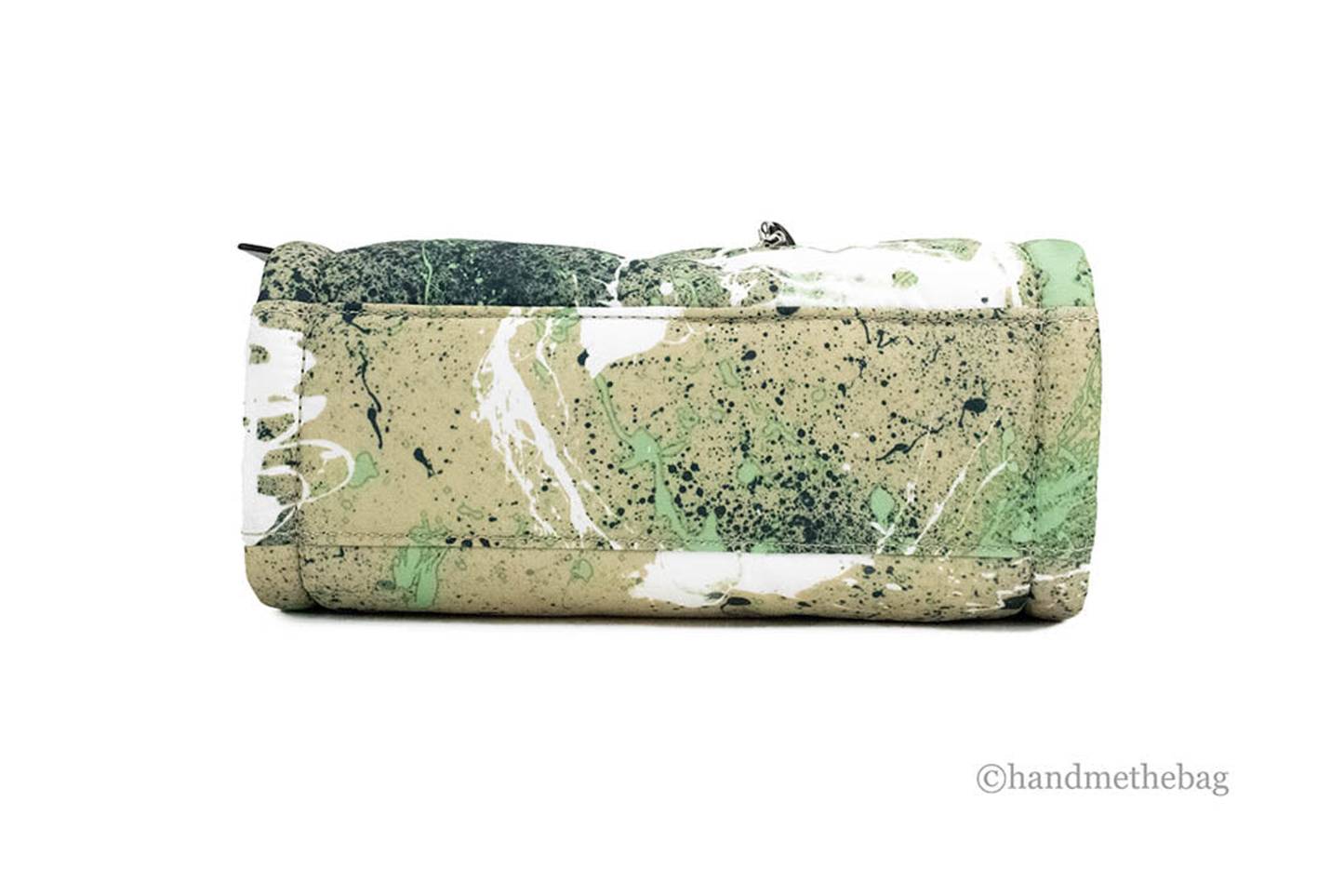 Marc Jacobs Mini Green Multi Splatter Paint Nylon Tote