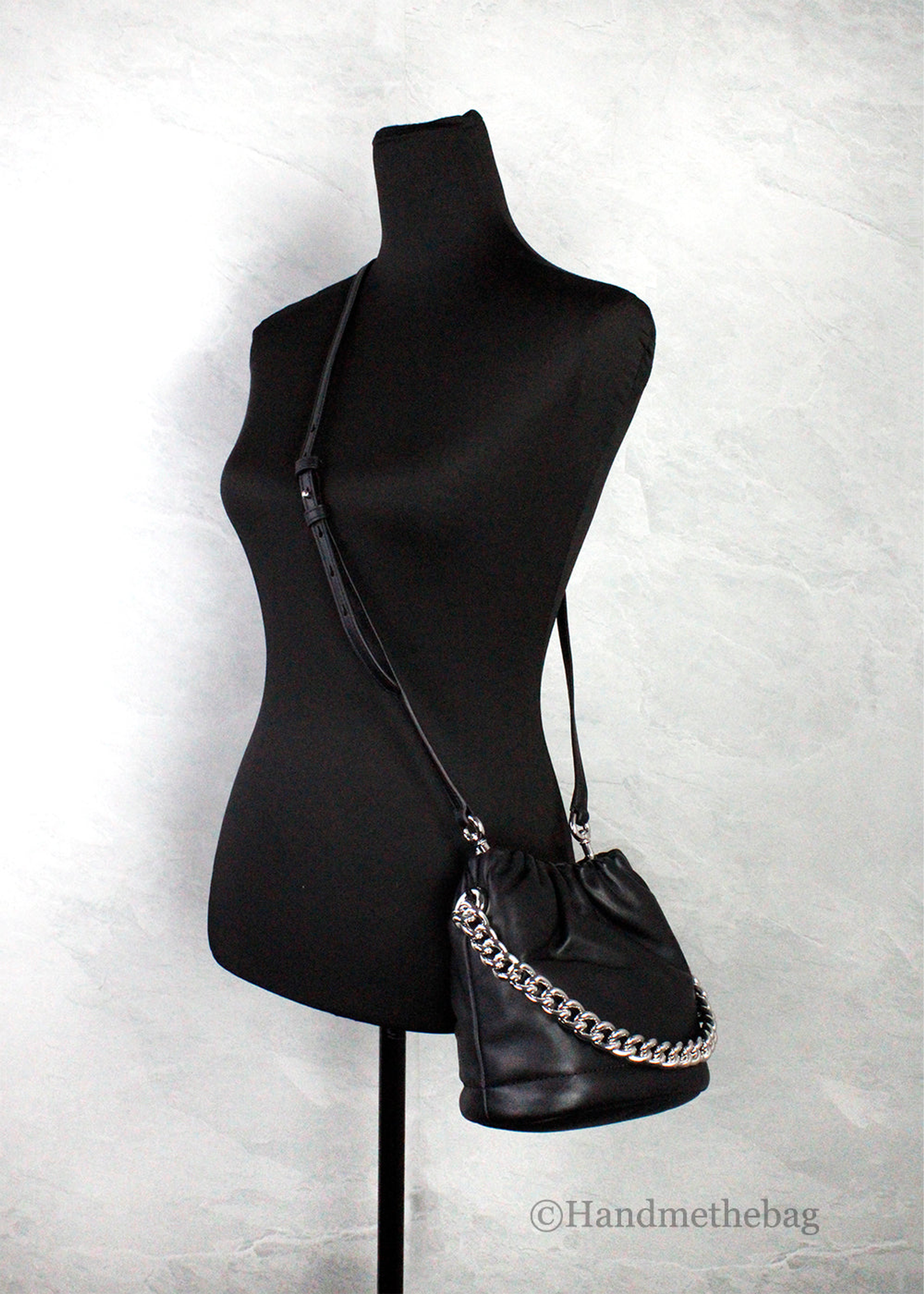 Marc Jacobs Soft Small Black Shoulder Crossbody Bucket Bag