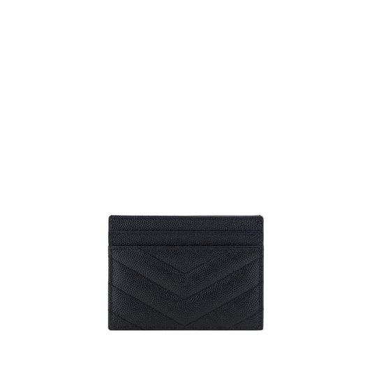 Saint Laurent Black Leather Card Holder