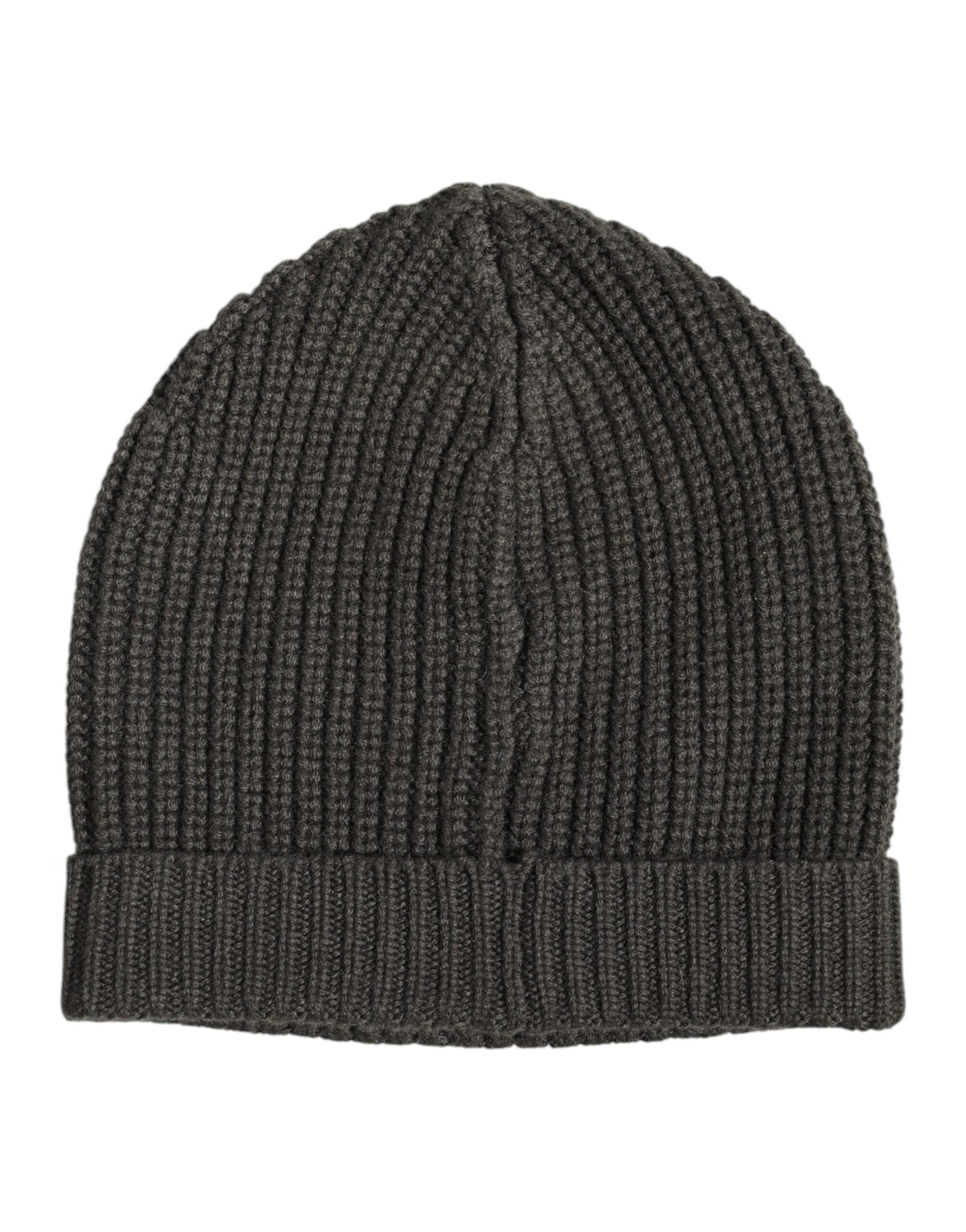 Dolce & Gabbana Dark Gray Cashmere Knit Winter Beanie Hat