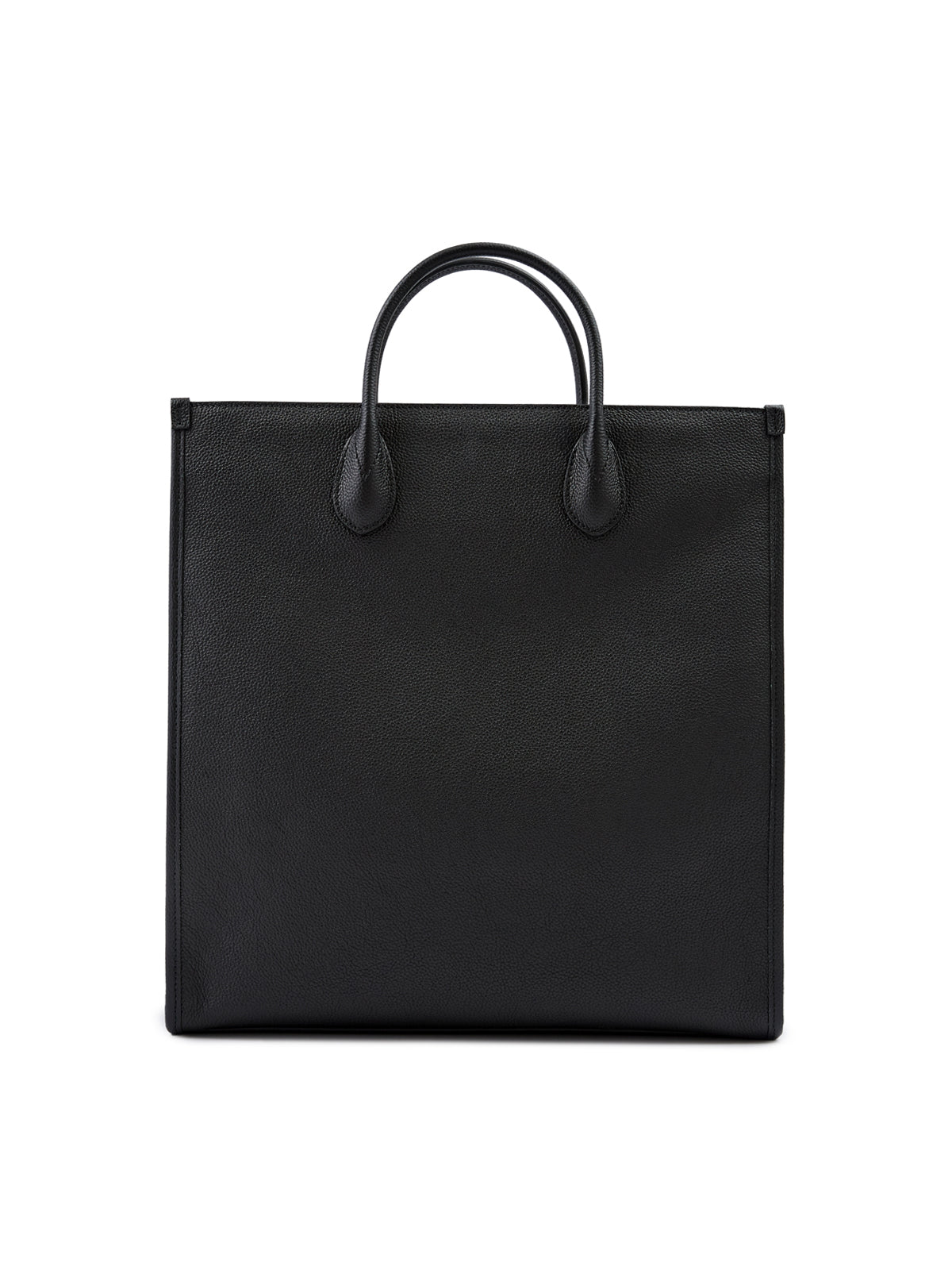Gucci-Black Leather Logo Medium Tote Bag