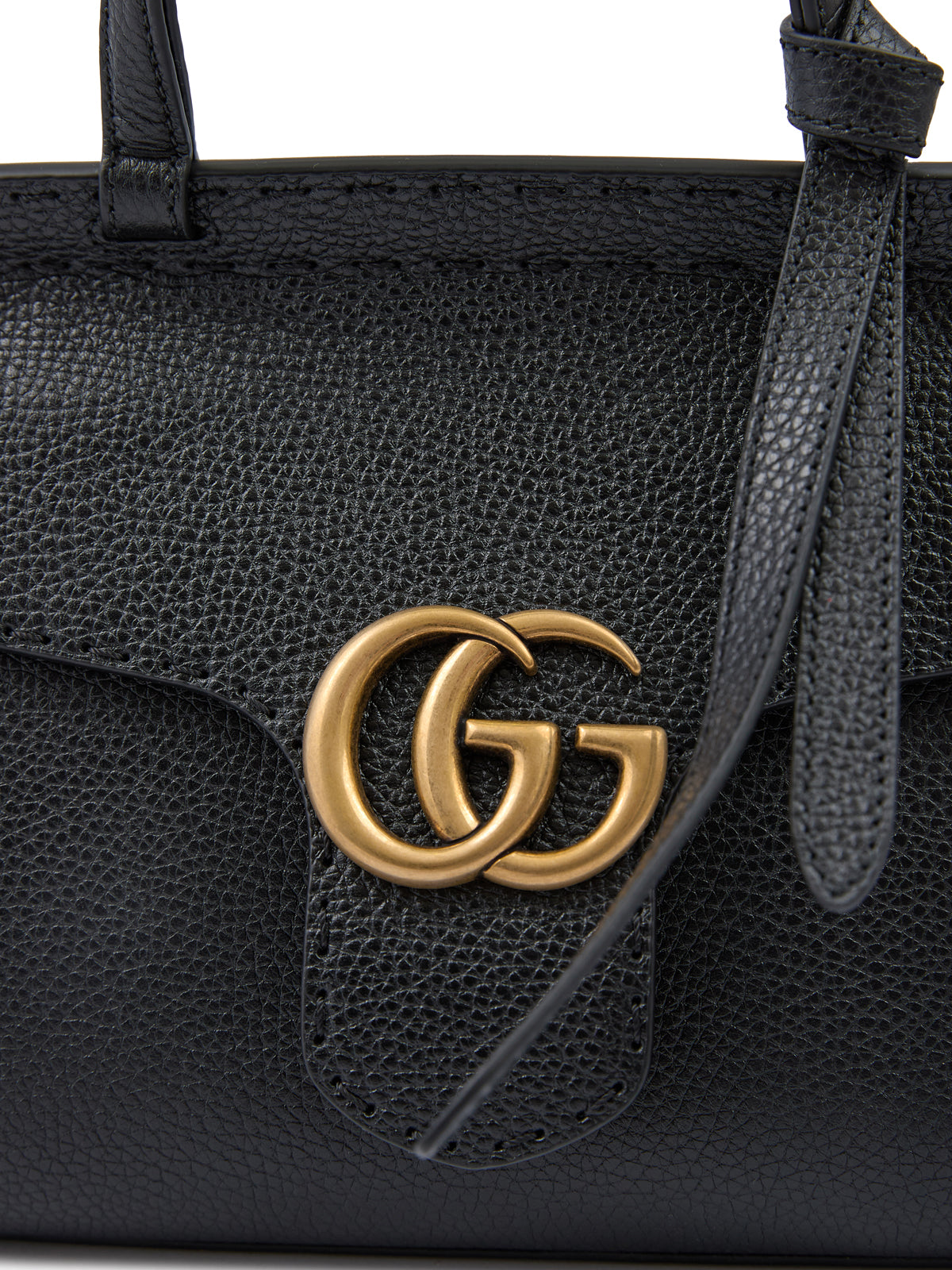 Gucci-Black Leather GG Marmont Handbag
