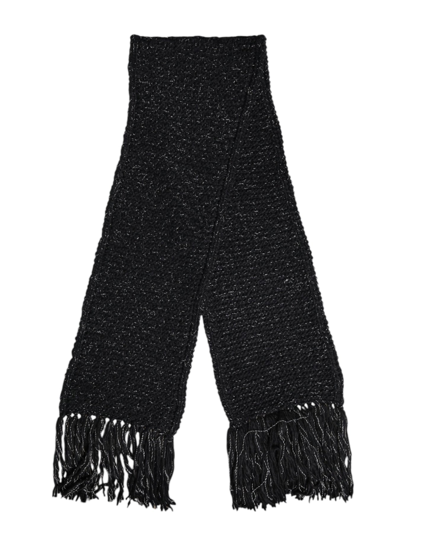 Dolce & Gabbana Black Cashmere Neck Warmer Wrap Shawl Scarf