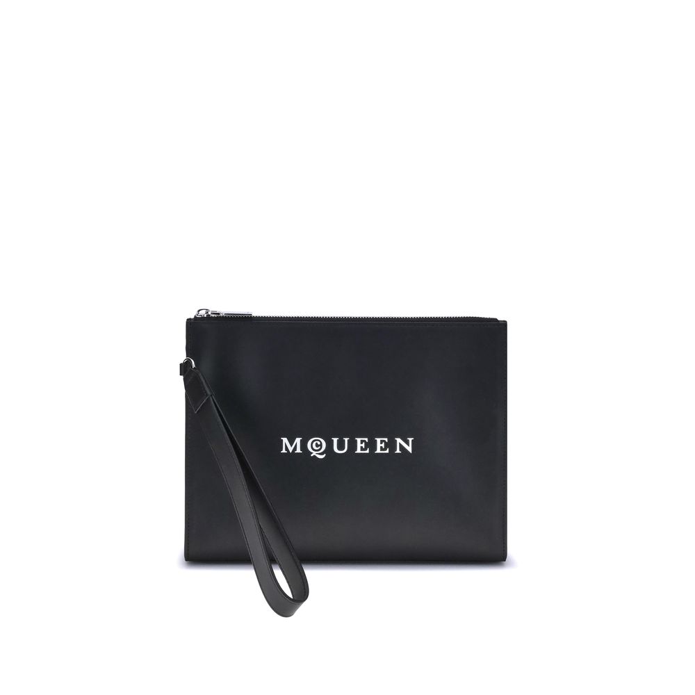 Alexander McQueen Black Calf Leather Bos Taurus Wallet