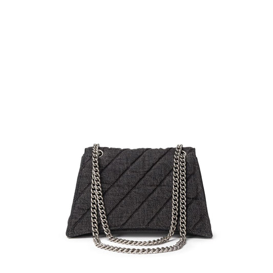 Balenciaga Black Fabric And Leather Shoulder Bag