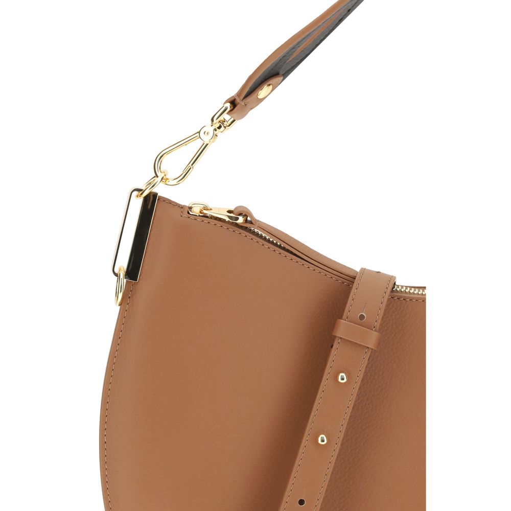Coccinelle Beige Calf Leather Bos Taurus Shoulder Bag