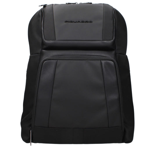 Piquadro Black Nylon Backpack