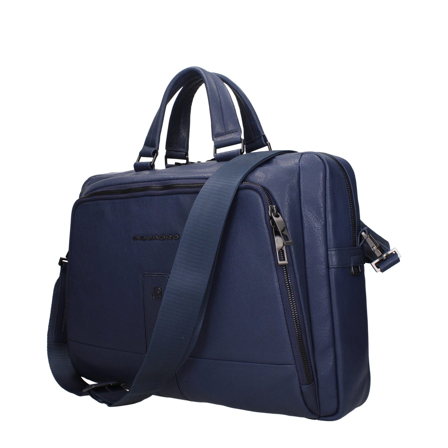 Piquadro Blue Leather Business And Laptop Bag
