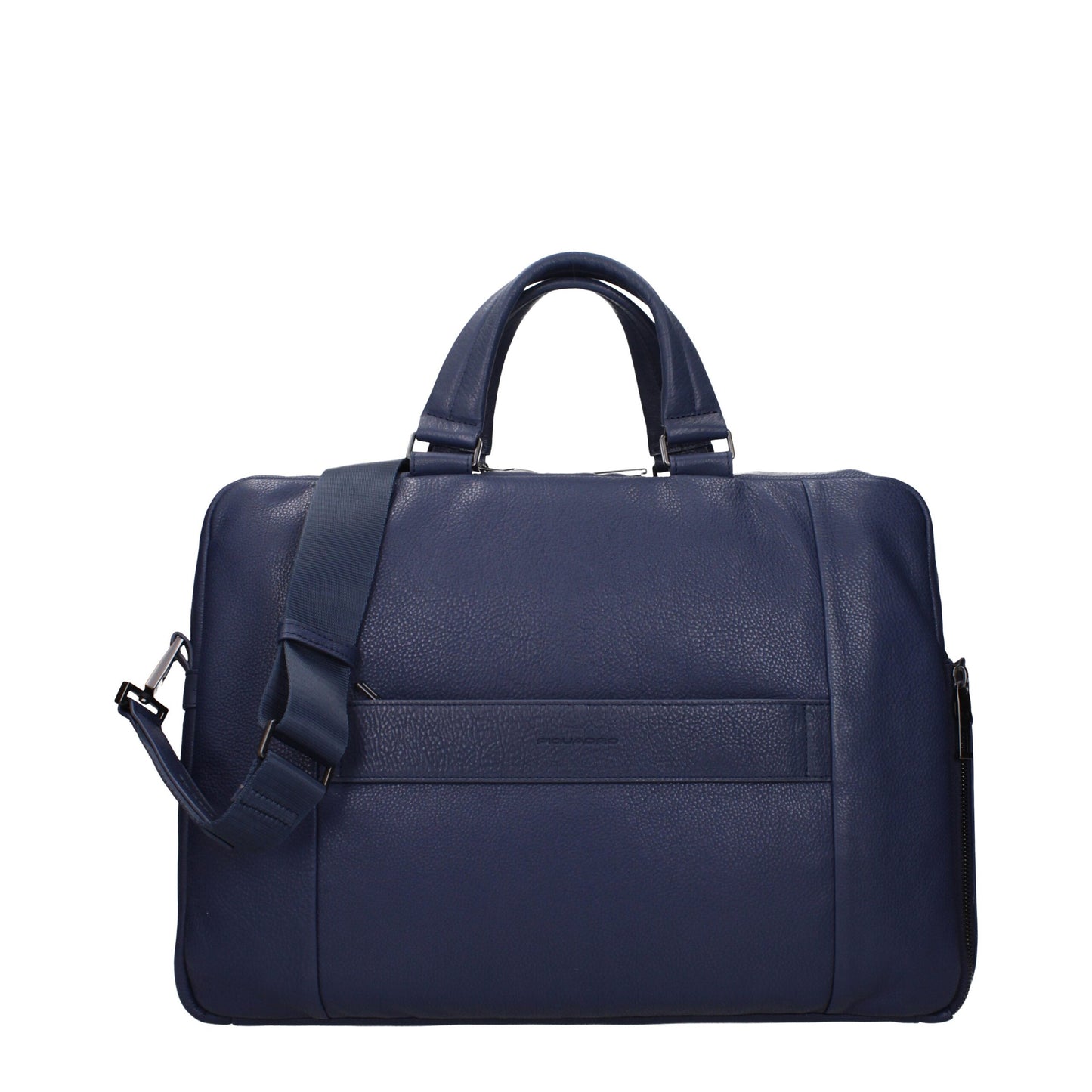 Piquadro Blue Leather Business And Laptop Bag