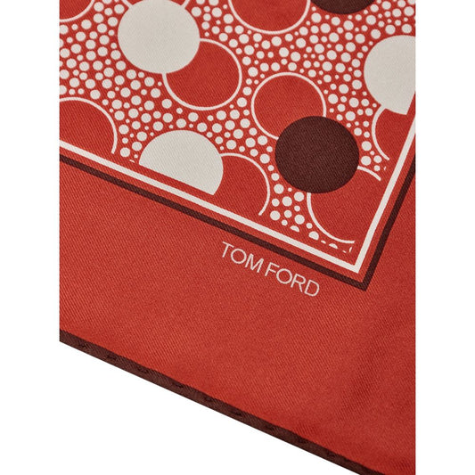Tom Ford Red Silk Pocket Square