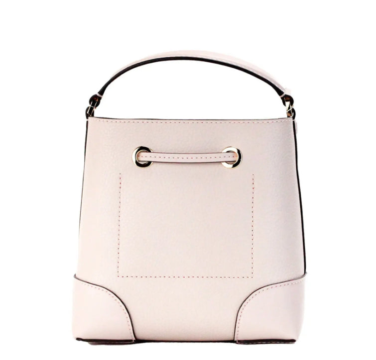 Michael Kors Mercer Small Pink Leather Bucket Crossbody Bag
