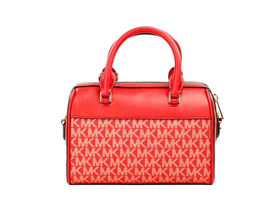Michael Kors Travel XS Bright Red PVC Duffle Crossbody Bag