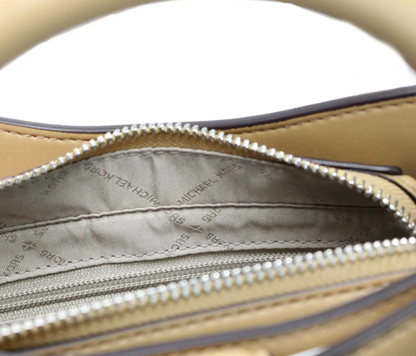 Michael Kors Gabby Small Camel Satchel Crossbody Bag
