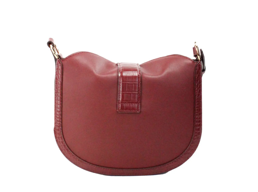 Michael Kors Gabby Dark Cherry Foldover Hobo Crossbody Bag