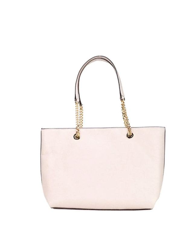 Michael Kors Jet Set Medium Powder Blush Zip Chain Tote