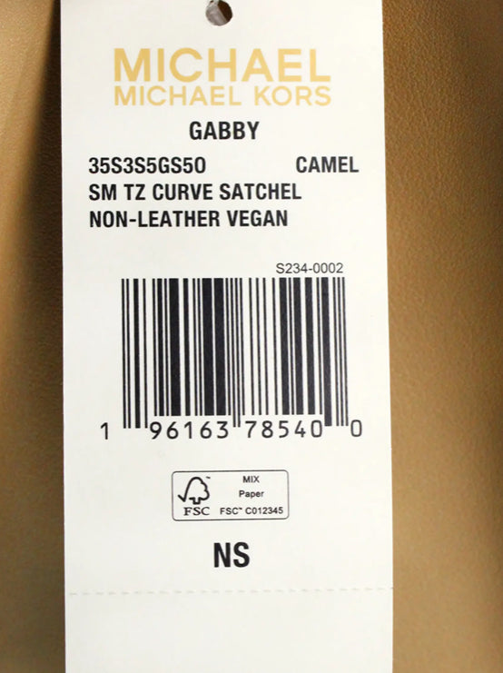 Michael Kors Gabby Small Camel Satchel Crossbody Bag