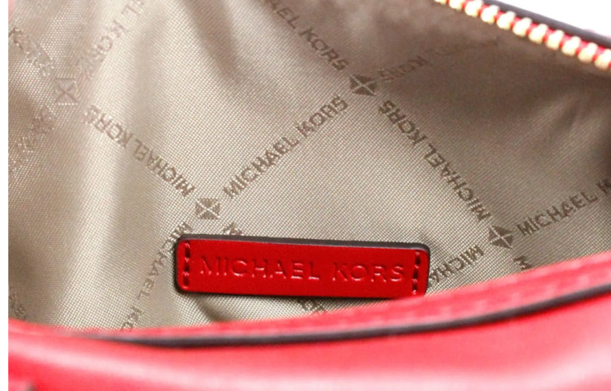 Michael Kors Travel XS Bright Red PVC Duffle Crossbody Bag