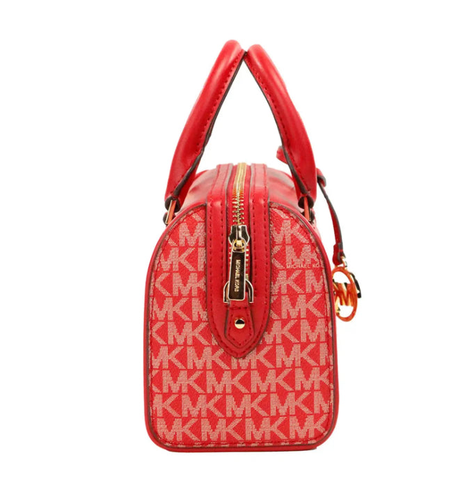 Michael Kors Travel XS Bright Red PVC Duffle Crossbody Bag