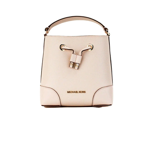 Michael Kors Mercer Small Pink Leather Bucket Crossbody Bag