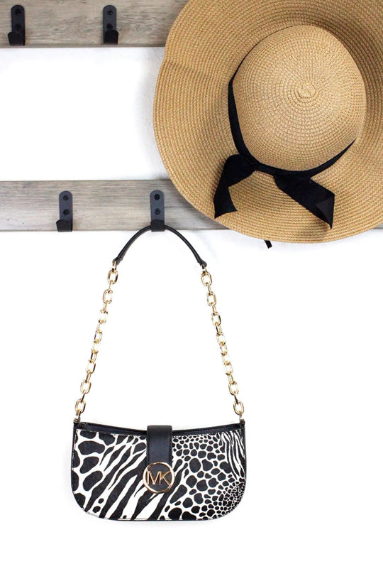 Michael Kors Carmen Small Haircalf Pouchette Shoulder Bag